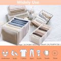 3Pcs Wardrobe Clothes Organizer,Mesh Foldable Drawer Organizers. 