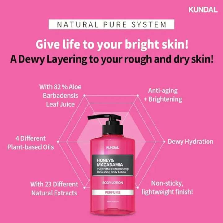 KUNDAL%20Honey%20&%20Macadamia%20Pure%20Natural%20Moisturizing%20Refreshing%20Body%20Lotion%20White%20Musk%20500ml%20-%20Image%203