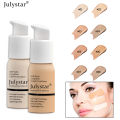 Julystar 10 Colours Matte Moisturising Finishing Foundation Waterproof Long Lasting No Makeup Removal Face Concealer Powder. 