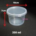 Curry Cup Plastic Container 350ml Plastic Dessert Cup Container with Lid 50 / 25 / 10 Pcs. 