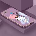 DuBaiNi For Oppo A7 Creative Electroplated TPU Straight Edge Printing KT Cat Soft/Hard Innovative Design Fashion Brand Temperament Anti slip and Anti drop Phone Case. 