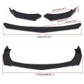 4Pcs ABS Front Bumper Lip Body Kit Spoiler Universal Car Replacement Part. 