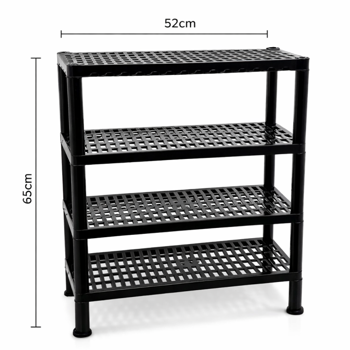 Plastic 4 Tier Shoe Rack | Multipurpose Shoe Organizer Stand | Durable Space Saving Storage