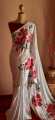 Hand painted saree For Engagement And Weddings. 