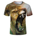 Black and white lion 3D Printed T shirt Cool Animal Pattern 2020 Fashion Summer Short Sleeve Tops Men's Tshirt Boy Girl Tees. 