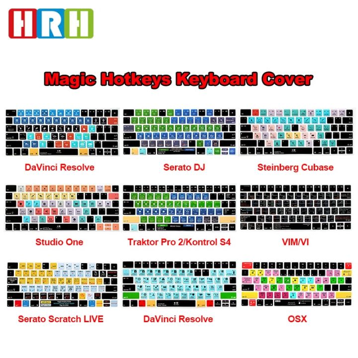 HRH Serato DJ Traktor Pro 2/ Kontrol S4 VIM Shortcuts Keyboard Covers Silicone Skin for Apple Magic MLA22B/A US