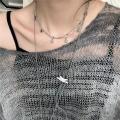 Fashionable Y2K Necklaces Double-layer Collarbone Chain Personalized Fashion Jewelry Y2K Fashion Necklace Sophisticated Necklaces. 