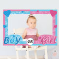 Chicinlife Boy Or Girl Photo Booth Frame Prop Birthday Party Baby Shower Photobooth Props Gender Reveal Decoration. 