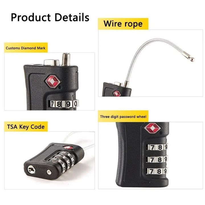 TSA%203%20Digit%20Password%20Lock%20Security%20Lock%20Suitcase%20Luggage%20Coded%20Lock%20Cupboard%20Cabinet%20Locker%20Padlock%20Travel%20Bag%20Lock%20Anti-theft%20-%20Image%206