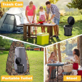 1Set Outdoor Camping Potty and Emergency Mini Toilet Foldable Travel Car Toilet Plastic. 