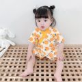 Cotton Summer Baby Boys Girls Short Sleeve Cute Printing Newborn Baby Clothes Pajamas 2pcs. 