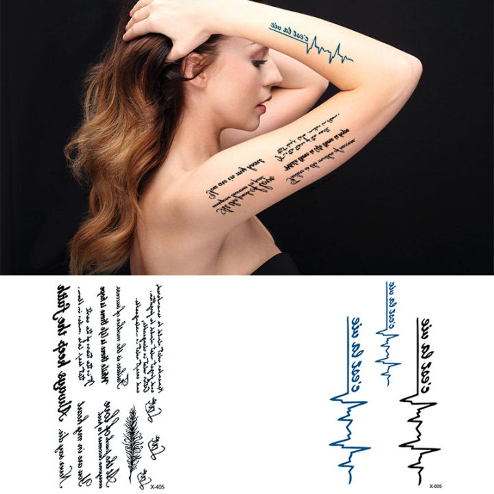 【Fashion-forward】Small fresh tattoo stickers text letter stickers fashion English letter tattoo waterproof stickers