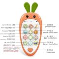 Toi-Toi Toys Baby Cell Phone Toy for Learning and Play Early Education Telephone with Silicone Cover Music Lights for 0-1 Year Old Kids Christmas Gift Permainan Kanak Budak Bayi. 