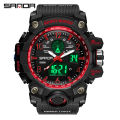 【ZIME】 Sports Brand Fashion Watch Men LED Digital Quartz Watch Men Top Luxury Multi-Function Analog Digital Watch Waterproof Watch. 