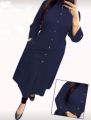 new launching slfie kurti top 8 button stylish women, ladies wear A-Line kurti top full stitched readymade office formal casual stylish wear. 