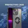iPhone 13 Black Luxury Transparent Logo Hole Case with lens Protector. 