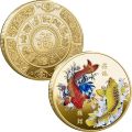 Collectable Koi Fish Pattern Lucky Coin Coin Circular Lottery Ticket Scratcher Tool Commemorative Coin Tourist Attraction. 