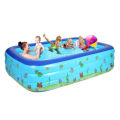 Inflatable Giant Family Pool Rectangular Swimming Pool Premium Quality 3 Layers Bathing Tub Kids Summer Indoor Outdoor Playing Pool for Baby/Children/Family. 