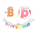 Rainbow Color Happy Birthday Banner Paper Garland Kids 1st Birthday Party Hanging Flag Decoration Unicorn Theme Party Supplies. 