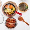 Portable Electric Hot Pot Cookware Pasta Pot Non-stick Casserole Pot with Steam Rack for Eggs/Soup. 