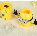 Minion Toothpaste Dispenser - Kids Toothbrush Holder - Minion Stickers Enclosed. 