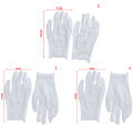 Lightweight white inspection cotton work high stretch gloves for coin jewelry. 