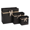 Portable Gift Bag High-Quality Decorative Foldable Handles Convenient Black Books for Birthday Party Wedding New Year Present. 