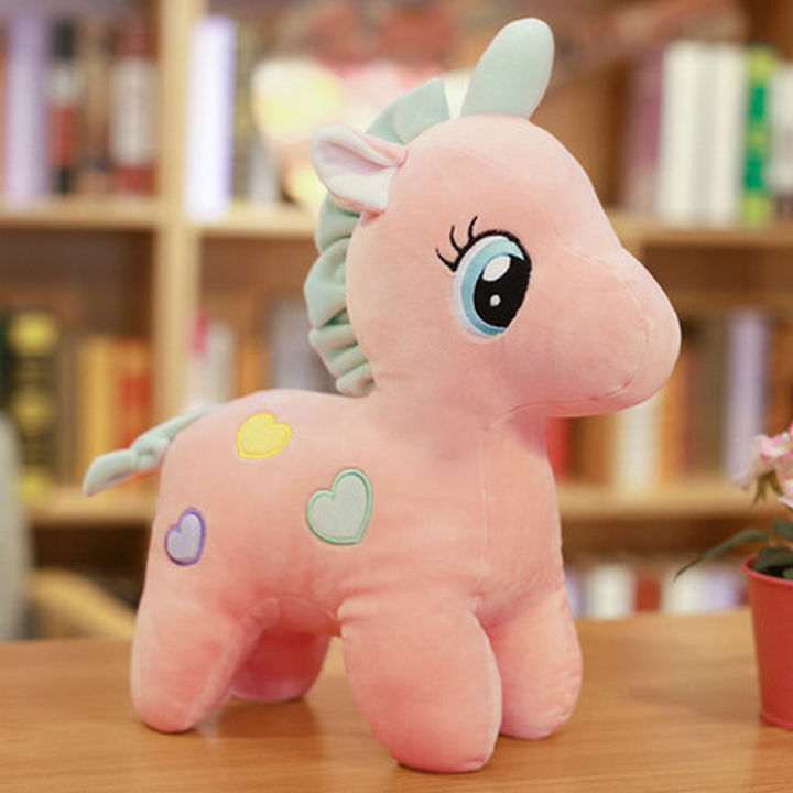 Plush Unicorn Horse Doll  Cute Stuffed Standing Horse Toys For Children  Soft Animals Cushion Kids Birthday Gift
