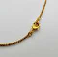 Gold plated Guaranteed Stylish 01mm box Chain Beautiful Design With Dolphin Harte Fixed Stone Pendant. 