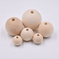 50pcs Round Wood Spacer Bead Natural Unpainted Wooden Ball Beads DIY Craft Jewelry. 