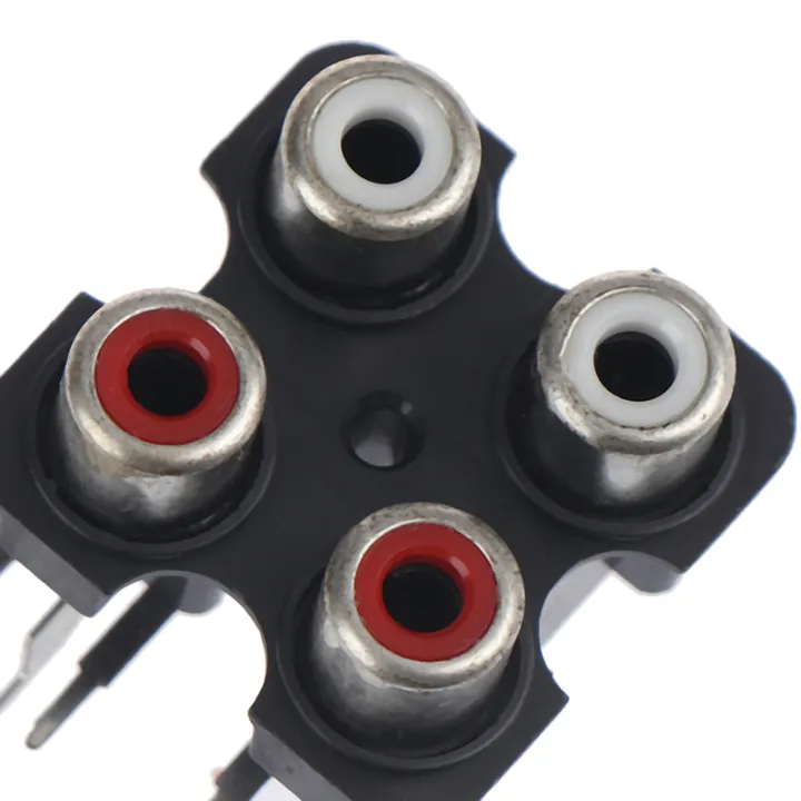 5Pcs%202/4%20hole%20RCA%20Female%20Stereo%20audio%20Jack%20AV%20Audio%20input%20socket%20Connector%20-%20Image%204