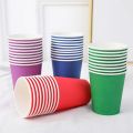paper plates 10PCS 9 Oz 250ml Solid Thick Paper Cup Disposable Cup Wedding Birthday Party Holiday Disposable TablewareParty Tableware. 