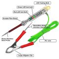 Automotive LED Circuit Tester 6-24V Test Light with Dual Probes 47 Inch Antifreeze Wire Alligator Clip for Testing. 