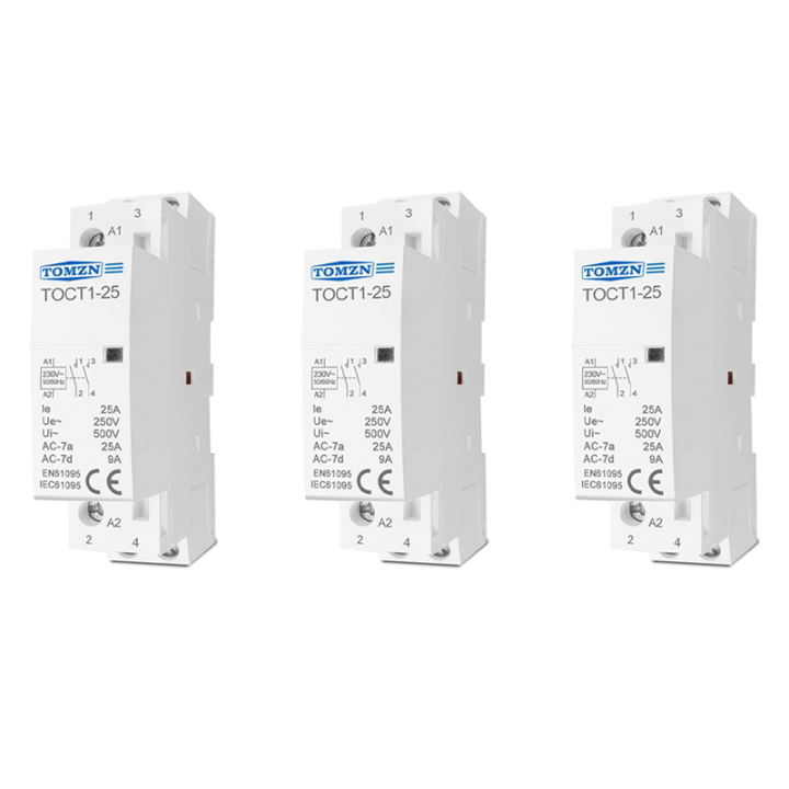 AC Schütz TOCT1 2P 25A – Din-Schiene, 2NO Oder 1NO+1NC, 24V Spule, Energiesparend