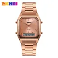 SKMEI Sports Quartz Stainless Steel Dual Display Chrono Waterproof Watch for Men 1220. 