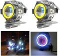 1Pcs U7 Mini(Blue Ring) Fog Light For Motorcycle. 