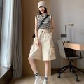 Korean Style Trendy Workwear Shorts Women's Loose High Waist Slimming All-Matching and Handsome Fashion Brand vibe Design Casual Sports Pants. 