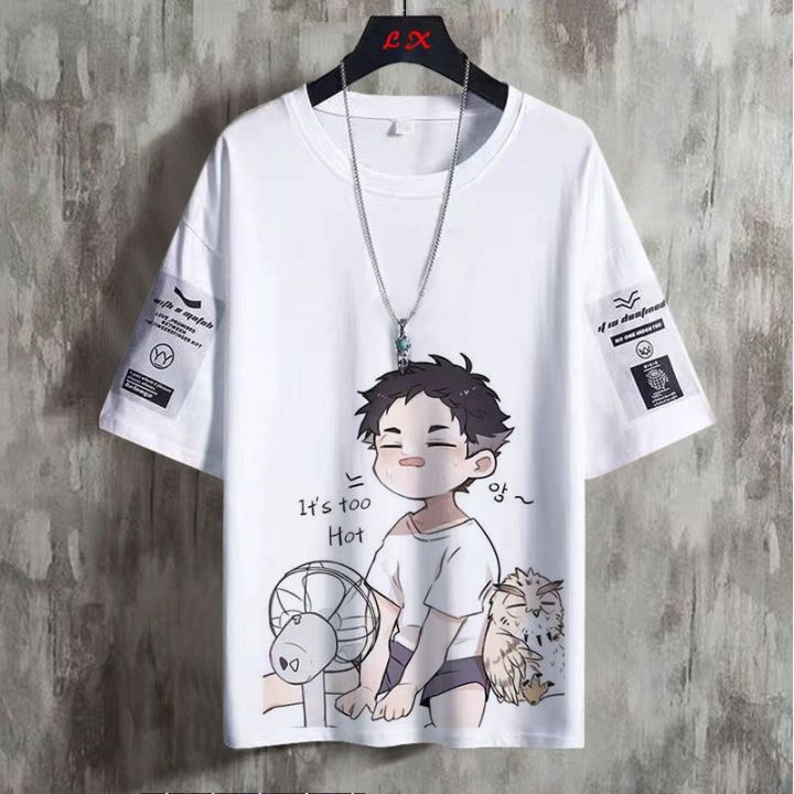 2023Summer%20New%20Fashion%20Korean%20Style%20Half%20Sleeve%20Top%20Clothes%20Large%20Size%20Loose%20Crew%20Neck%20T-shirt%20Men's%20Short%20SleeveTT-shirt%20-%20Image%202