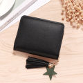 Ladies Small Wallet Mini Tassel Wallet Short Zipper Cute Pu Leather Coin Purse GJCUTE. 