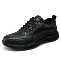 Leather Black Sneakers Men Breathable Casual Shoes Fashion Men Shoes Social Shoe Male Outdoor. 