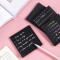 50PCS Black Super Sticky Notes Self-Adhesive Sticky Note Pads For Office School Supplies Memo Notes Reminder. 