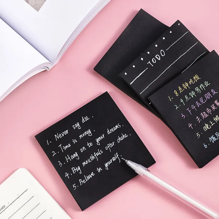 50PCS%20Black%20Super%20Sticky%20Notes%20Self-Adhesive%20Sticky%20Note%20Pads%20For%20Office%20School%20Supplies%20Memo%20Notes%20Reminder%20-%20Image%202
