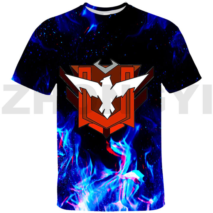 Mens Free Fire Garena 3D T-shirt 2023 Harajuku Casual Short Sleeve Vintage T Shirt Women Anime Graphic T Shirets Girl O-Neck Tees