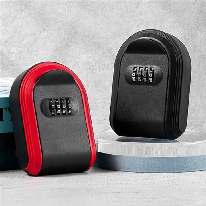 Key Safe Box Weatherproof 4 Digit Combination Outdoor Key Security ...