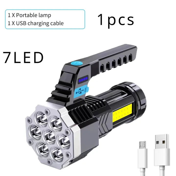 Portable%207%20LED%20FlashLight%20COB%20Side%20Lights%20USB%20Rechargeable%204%20Modes%20Torch%20With%20Power%20Display%20Outdoor%20Waterproof%20Emergency%20Lamp%20-%20Image%207