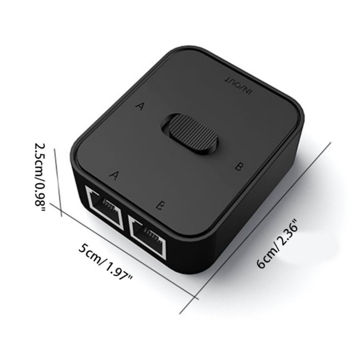 Network Switchable Box 2ports Rj45 Cat6 Lan Hub Network Switch Box Selector 2 In 1 Out 1 In 2 ...