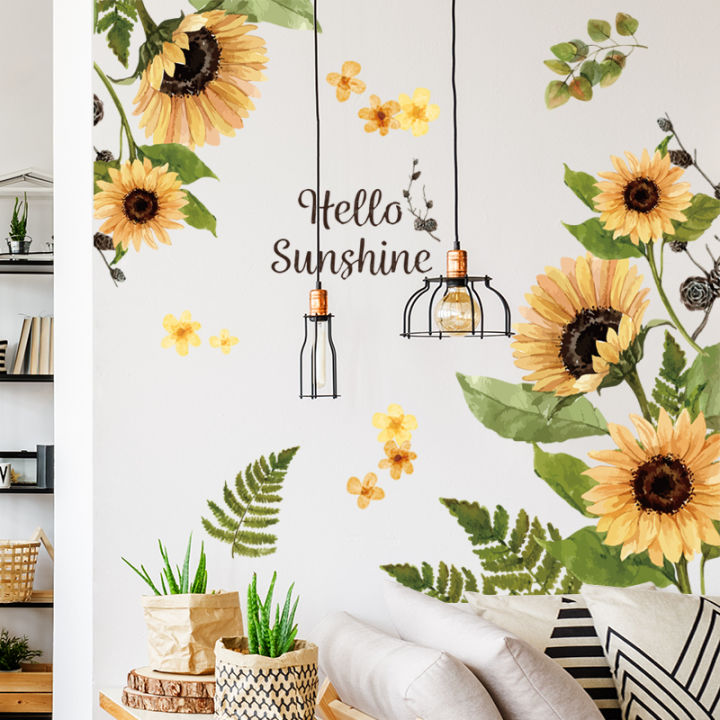 Creative Colored Sunflower Home Decoration Decor Decals For Boys