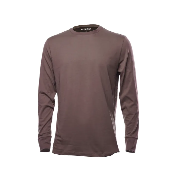 wearever Plum Purple Long Sleeve Crew Neck T-shirt