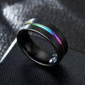 BAC 8mm high quality black ring fashion ring groove ring/brushed ring/fashion ring. 