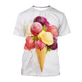 New Design Ice Cream T-shirt For Men Women 3D Printed Fashion O Neck Short Sleeve Tees Streetwear T Shirt Top Clothing. 